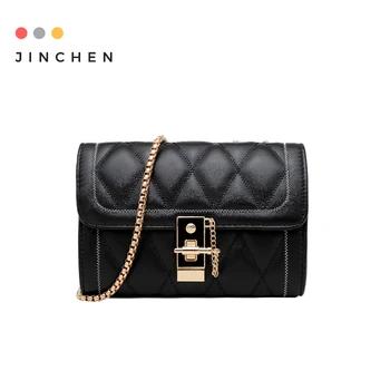

2020 New Rivet Chain Shoulder Bags Chain Lock Handbags For Ladies Leather Women Crossbody Bags For Women Small Female Totes Bag