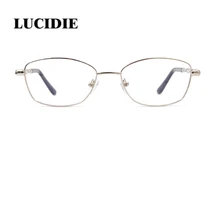 Женская Последняя мода Классическая оправа для очков Золотая элегантная Ультралегкая прозрачная оправа из нержавеющей стали очки