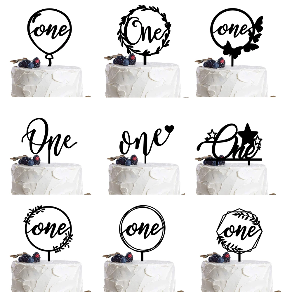 One Wreath Cake Topper Baby's 1st Birthday cake topper wreath cake topper One First birthday Party Decoration