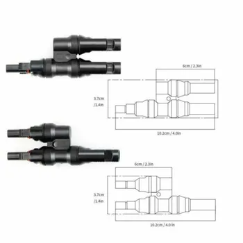 

Solar Panel Three-way T Branch Connectors Cable Splitter Coupler Combiner