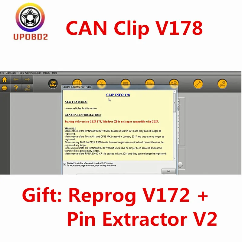 

CAN Clip V178 Software For Renault CAN Clip Diagnostic Interface V178 CAN Clip For Renault Reprog V172+Pin Extractor V2 FreeGift