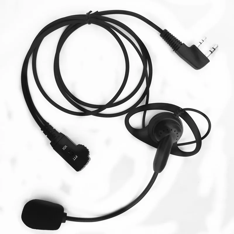 Наушники в форме D резиновый наушник гарнитура VOX / PTT key для Baofeng Kenwood TYT PUXING
