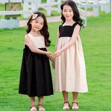 Платье-майка в Корейском стиле для девочек модные летние детские платья в стиле пэчворк для девочек 4-9 лет