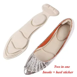1pair High- heels Insoles Heel Protection Insole Women Arched Support Insert Insole 7D Soft T-shaped Foam Invisible Shoe Insole