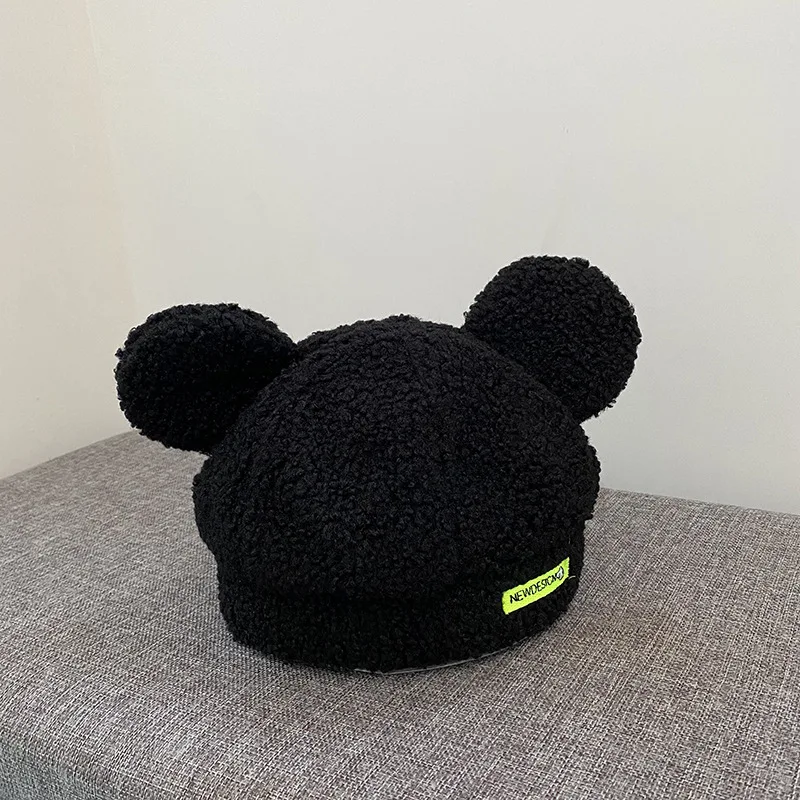 best beanies for men Hot Sale Japanese Cute Little Bear Ear Lambswool Cap Woman Autumn Winter Thicken Keep Warm Protect Bucket CasquteHot Sale Japanese Cute Little Bear Ear Lambswool Cap Woman Autumn Winter Thicken Keep Warm Protect Bucket Casqute black skully beanie Skullies & Beanies