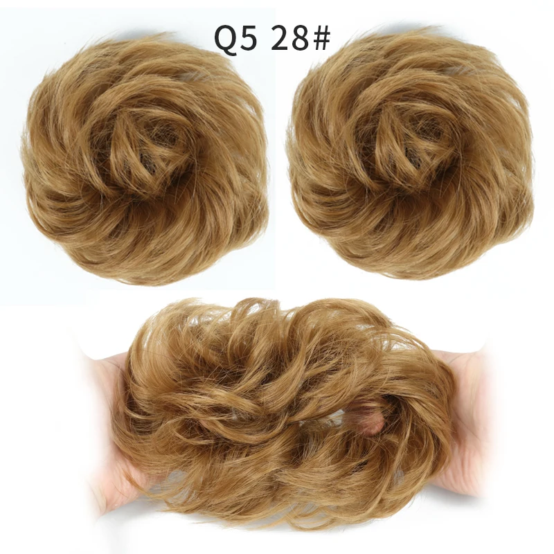 MERISI волосы для женщин кудрявые шиньон волосы на заколках шиньон для наращивания пучок для невест синтетические высокотемпературные волокна шиньон - Цвет: 28