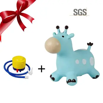 

1pcs Inflatable Bouncer Jumping Horse Toys Kids Animal Bouncy Horse Hopper Toys Ride On Child Baby Play Toys In Stock