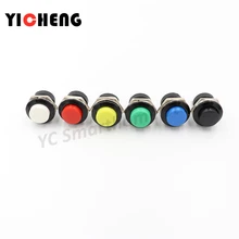 6 pcs Momentary SPST NO Round Cap Push Button Switch AC 6A/125V 3A/250V 6color R13-507 momentary push button 6 pcs Momentary SPST NO Round Cap Push Button Switch AC 6A/125V 3A/250V 6color R13-507 momentary push button