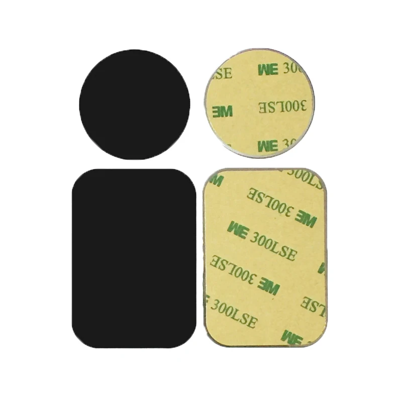 Disco de placa de Metal de 40mm, 45x65mm, negro, lámina de hierro para soporte magnético de teléfono móvil para Coche magnético, 2/4 Uds.
