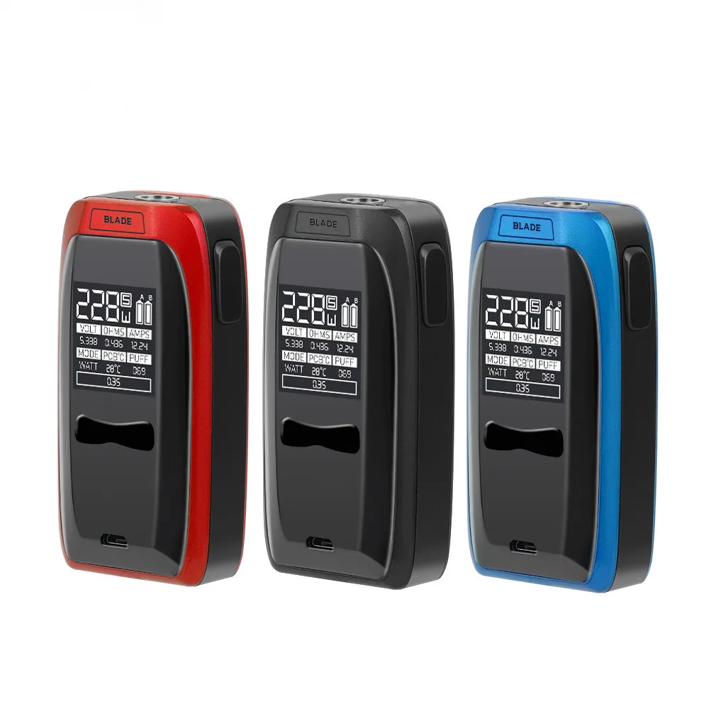 

Vape Mod ATVS BLADE 228W Vape Mod Fit 5ml SR-11 Tank VW TC E Cigarette box vmod Massive Cloud Vape Box Mod vs drag 2/Thor por