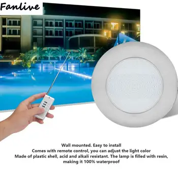 

10pcs AC 12V 35W 360 LED RGB Pool Multi-color Changing With Remote Control Underwater Light