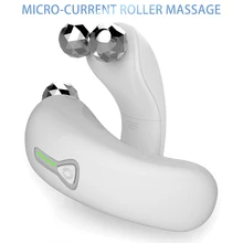 3D Electric Microcurrent Face Slimming Massage Roller Gouache Scraper for Face EMS Facial Microcurrent Roller for Face Skin Care