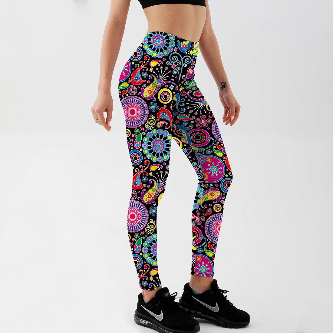 Nueva llegada! ¡Venta al por + triangulación de envíos! Leggings con estampado Digital para mujer, pantalones elásticos, con círculos de colores, Sexy, a la moda - AliExpress Ropa de mujer