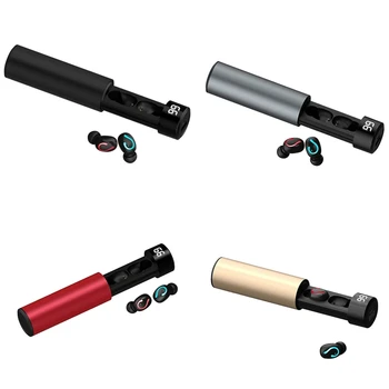 

Q67 5.0 Bluetooth Headset Pull-Out Hands-Free Wireless Headphones Sports Headphones Charge Box Power Supply Display