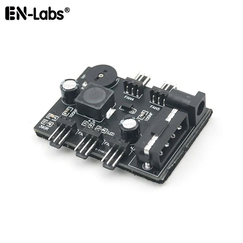 Fan Velocidade Controller para pc Case Cooler 3pin 3pin Way Molex Sata 3-pin Cooling Hub Radiador com Knob para Controle de Temperatura 12v