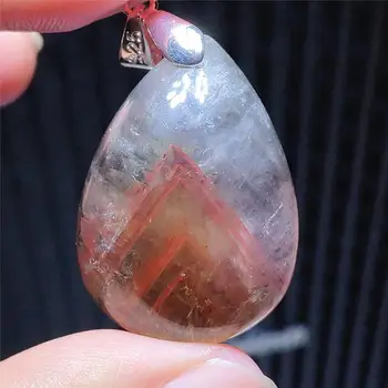 

Natural Auralite 23 Purple Red Pendant 29x21x10mm Canada Water Drop Women Necklace Fashion Stone AAAAA