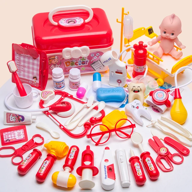 Kit médico para niños, 8 piezas con bolsa de almacenamiento médico y  estetoscopio real, juguetes de doctor para niños pequeños y niñas de 3, 4,  5, 6