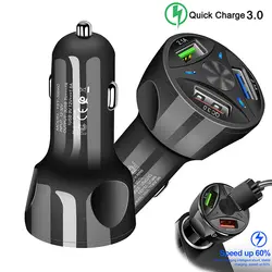 18 Вт автомобильное зарядное устройство Quick Charge 3,0 Универсальный двойной USB быстрая зарядка QC для samsung S9 Xiaomi Redmi Note 8 7 huawei P30 автомобильное