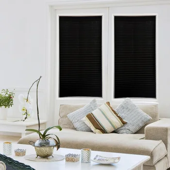 

Self-Adhesive Pleated Blinds Curtains Half Blackout Windows For Bathroom Balcony Living Room Shades Blinds Window 4 Size