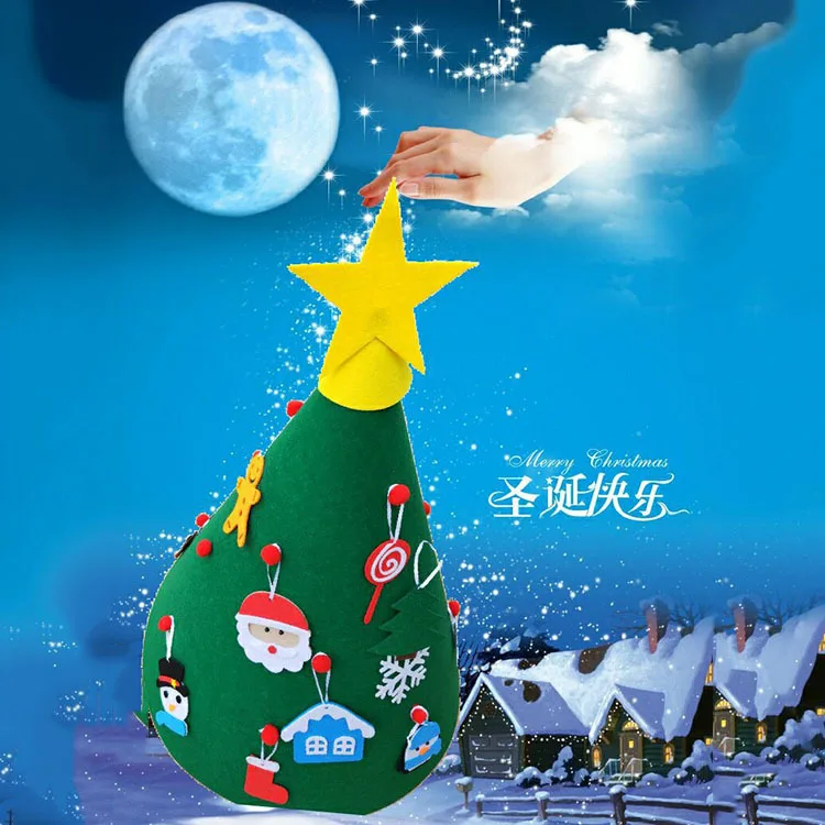 

3D felt Christmas tree, DIY children's handmade Christmas event Christmas tree Christmas decoration