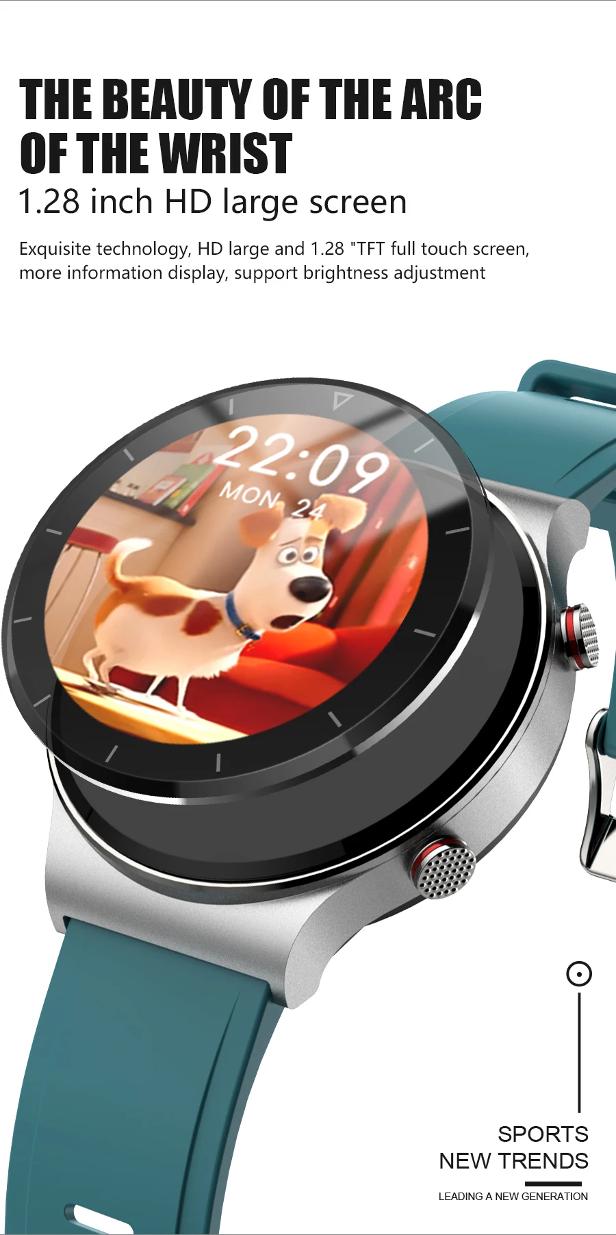 Men's Smart watch Sports watch Full screen touch Bluetooth call Heart rate monitoring IP67 waterproof For men 4 H7ab91bce2cab4f939922f9886c3cd55aQ
