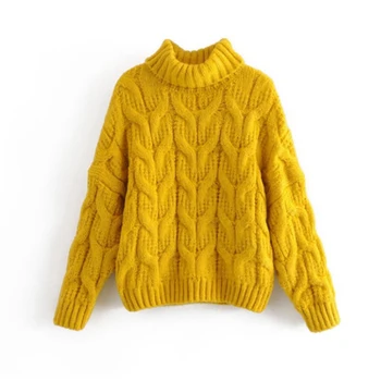 

Casual Women Knitted Sweater High Quality Turtleneck Female Autumn Sweaters