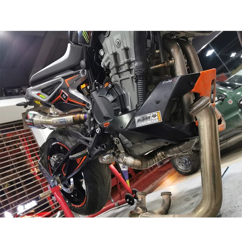 Full System Motor Exhaust Escape Modifed Front Link Mid Pipe Manifold  Slip On (11)
