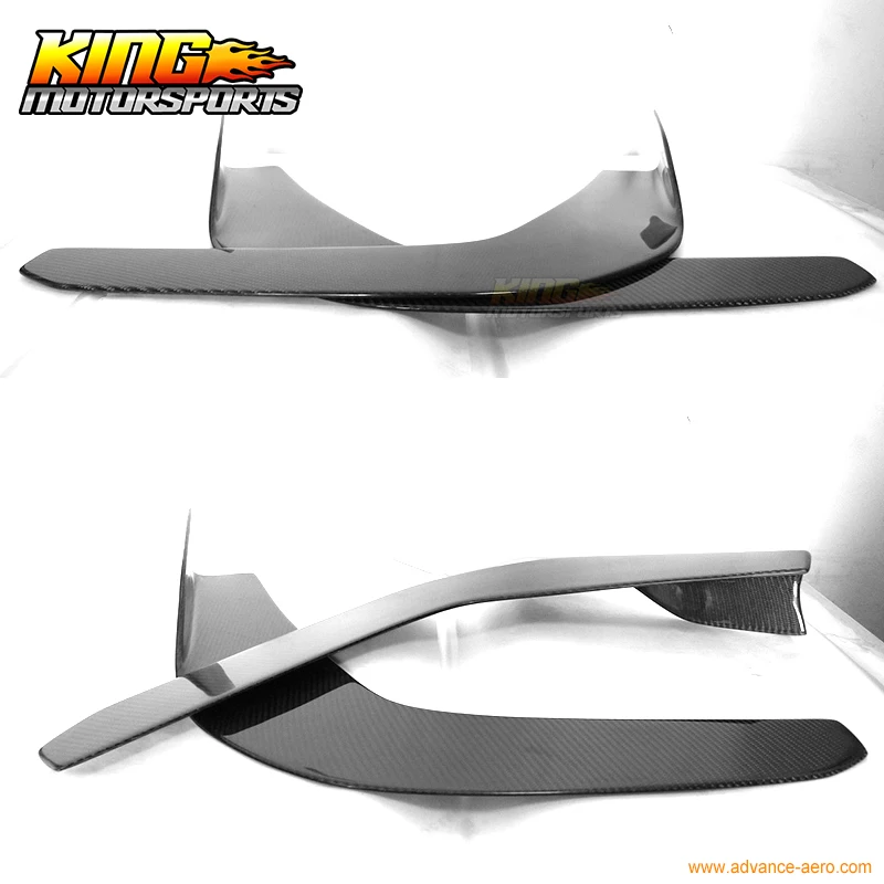 Universal Carbon Fiber Winglet Type-3 Aero Front Bumper Lip Splitter Diffuser