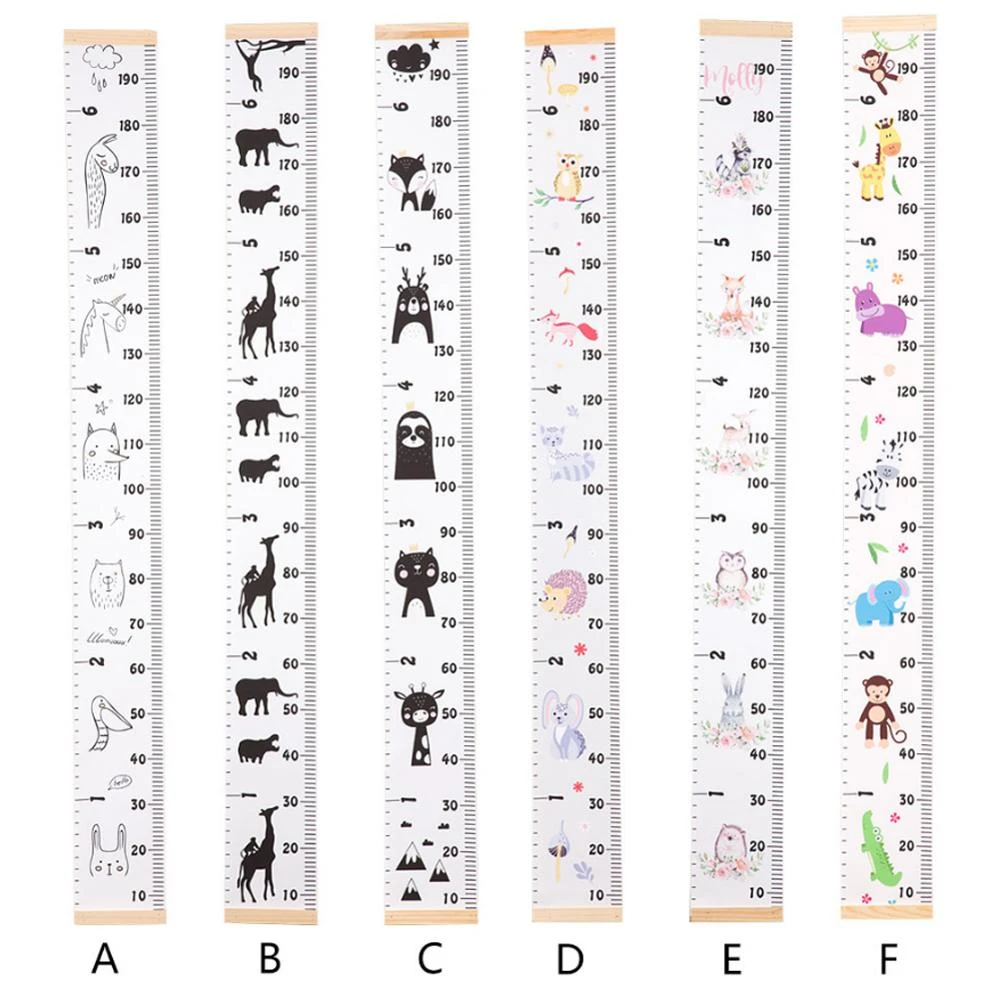 Wooden Wall Hanging Baby Growth Chart Height Measure Ruler Wall Sticker For Kids Children Room Cartoon Wall Decal Home Decor Wall Stickers Aliexpress