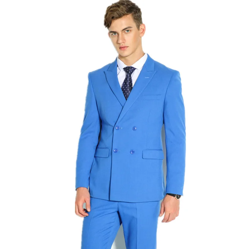 

Double-breasted blazer+ trousers men's suits custom men's business casual man pants suits two-piece costume homme luxe
