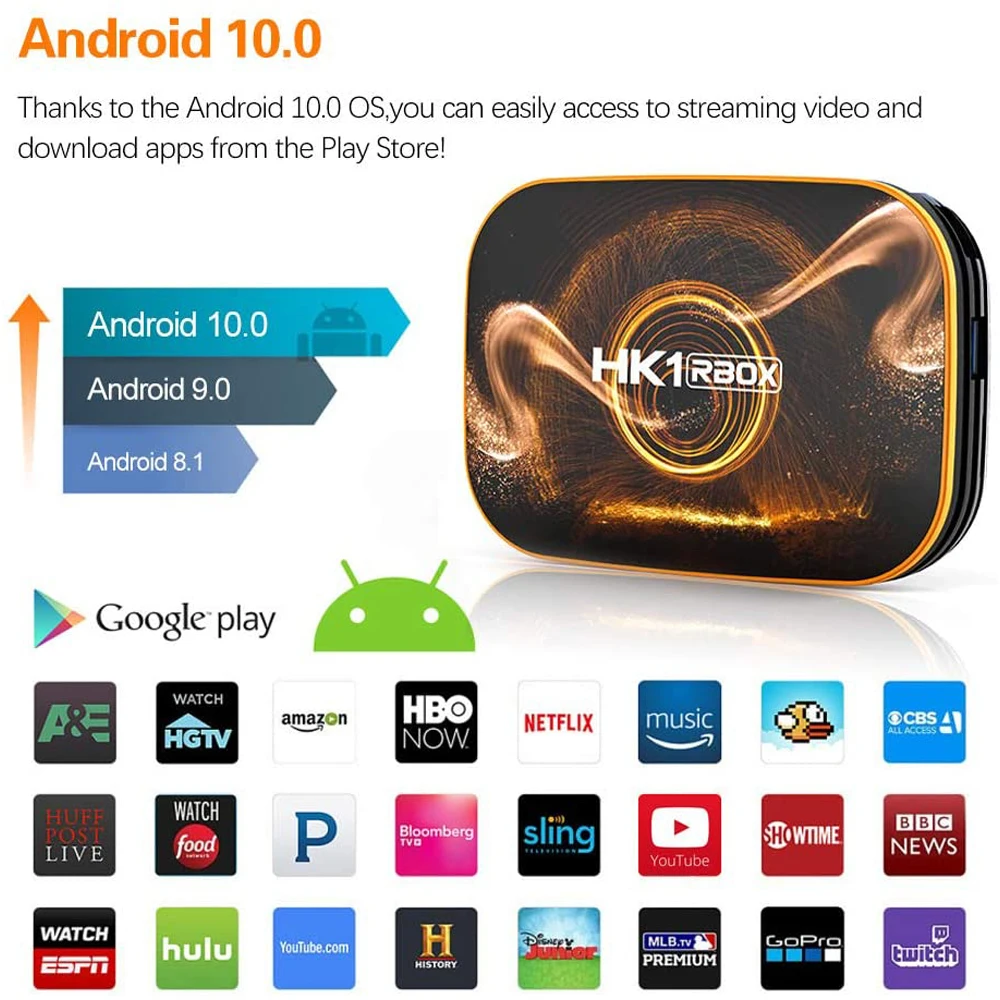 128GB Android 10 приставка для ТВ Hk1 Max 4k TV Box Smart с двумя камерами процессор Rockchip 60fps USB3.0