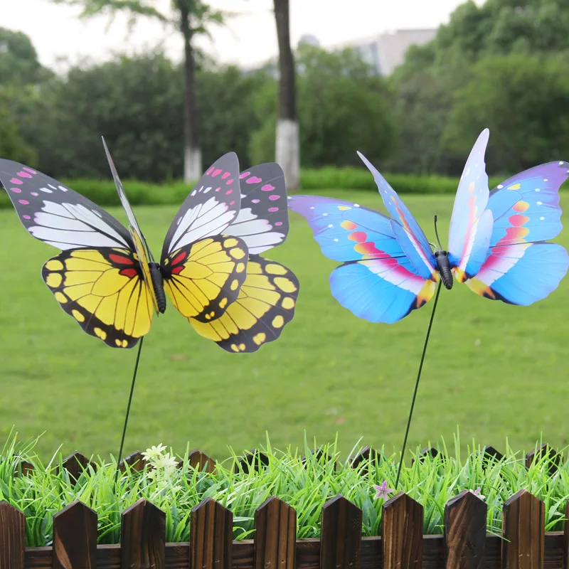 Big Size 40cm Double Layer Fake Butterflies Home Garden Ornament House Adornment, Size: 40x36x2cm