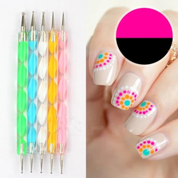 

2019 Fashion Dual-ended Nail Dotting Pen Nail Polish Purple Long-Lasting Nail Polish Girl Cute DIY Nail Art Decoration Tool