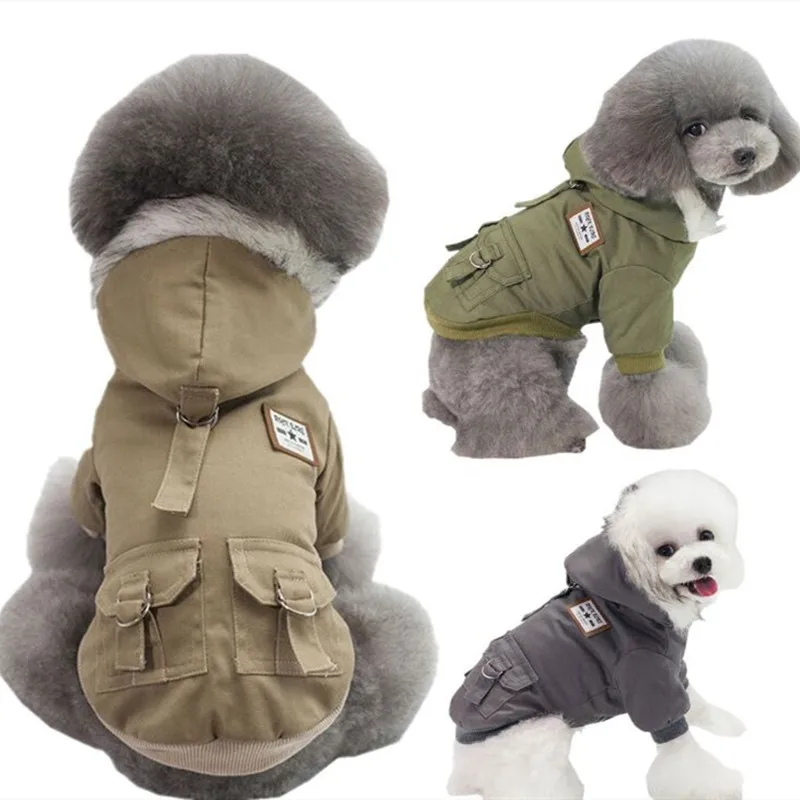 

Winter Warm Dog Clothes Pet Down Jacket Puppy Coat French Bulldog Chihuahua Pet Hoodies Outfit Small Meduim Large Dogs Yorkshire