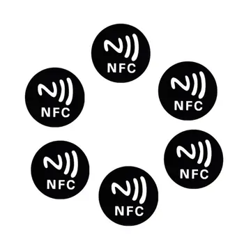 

6PCS Black Anti Metal Sticker NFC Ntag213 Tags NTAG 213 Metallic Label Badges