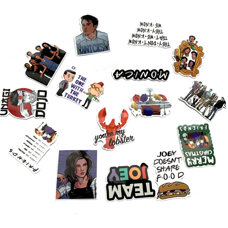 Friends Sticker Bundle, Friends TV Show, Waterproof Stickers