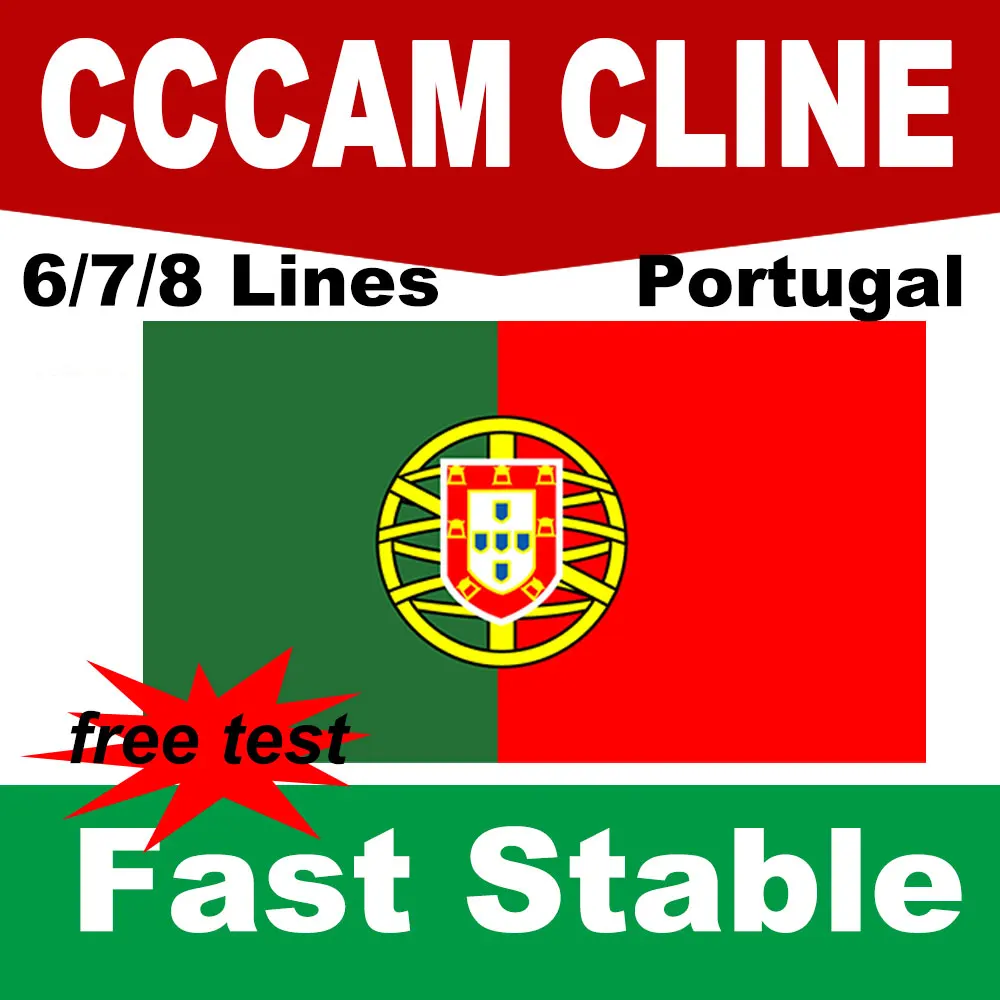 Cccam Portugal 6/7/8 линии Испания Польша Германия стабильный cccam HD сервер cline для 1 года