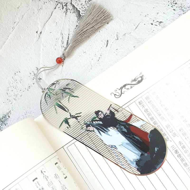 Grandmaster of Demonic Cultivation Wei Wuxian Lan Wangji Untamed бамбуковая закладка для косплея реквизит декор для мальчиков и девочек 1 шт