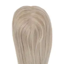Moresoo топперы для волос для женщин 1,5*5 дюймов машинное производство Remy человеческие волосы парик для женщин Парики шиньон 10-18 дюймов моно клип в волосы