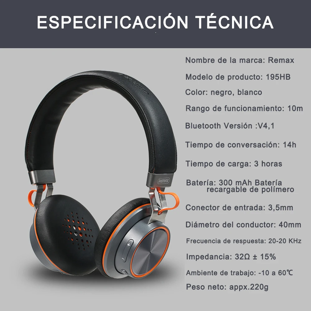 REMAX 195HB wireless bluetooth and stereo headset built in microphone and dual Superwoof bass music speaker