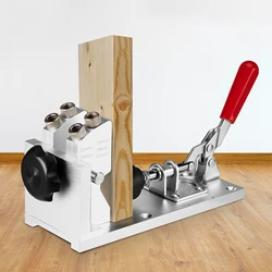 Kit de gabarit de trou de poche avec poinçon sous vide, localisateur de perceuse, Kit d'outils pour le travail du bois, poinçon de bois, pièces de machines 