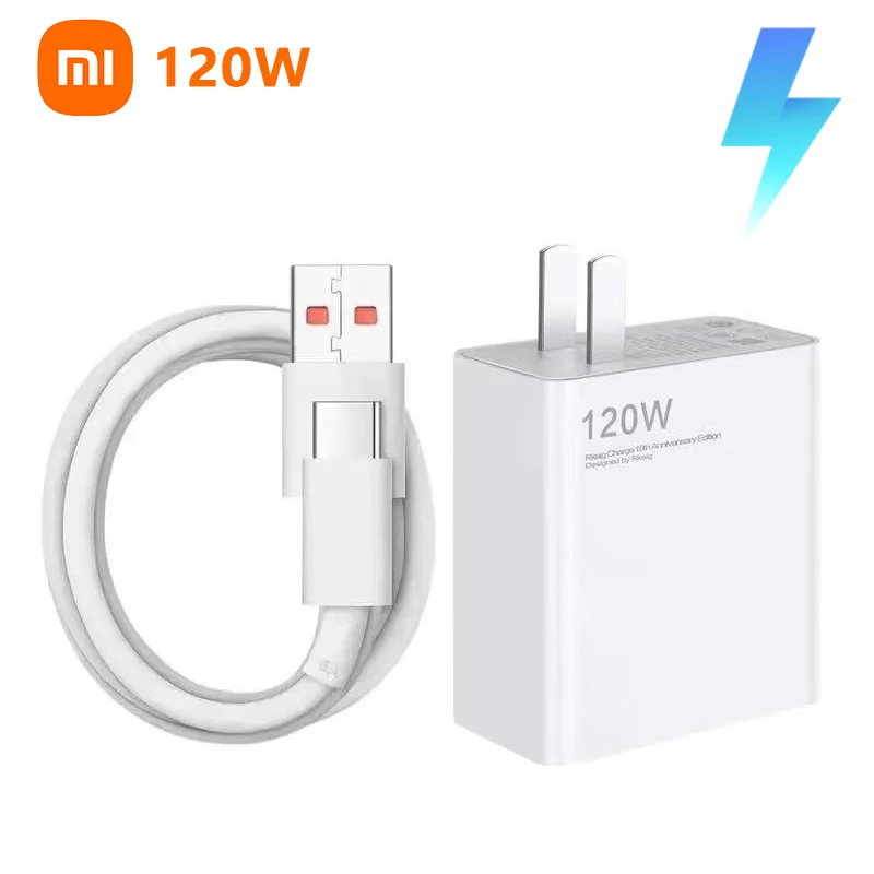Xiaomi cargador Original portátil, cargador rápido de 120W, potencia de carga rápida para 10 Redmi K30 Pro/10X Pro con Cable Mi tipo C|Control inteligente| - AliExpress