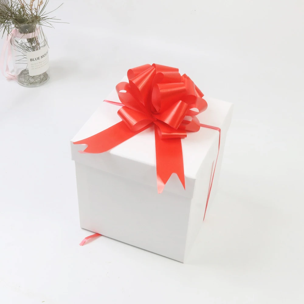 30 Pcs White Pull Bows - Gift Wrapping Ribbon Bows For Various