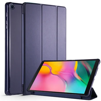 

Tablet Case For Samsung Galaxy Tab A 10.1" 2019 Pu Leather Smart Sleep Wake For Funda Trifold Stand Cover Capa For Sm-t510/t515