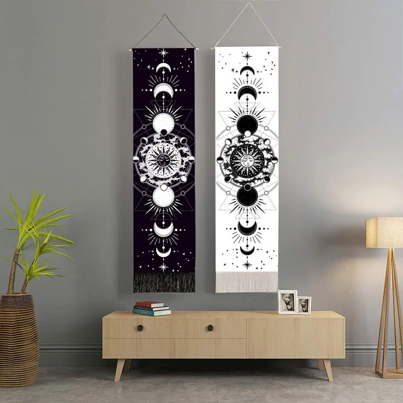 Tapestry Decorations Seven Chakra Decorative Wall Hanging Tapestry Bohemia Tarot Phase Tassel Tapestry Boho Art Tapestries For Bedroom Office Decor