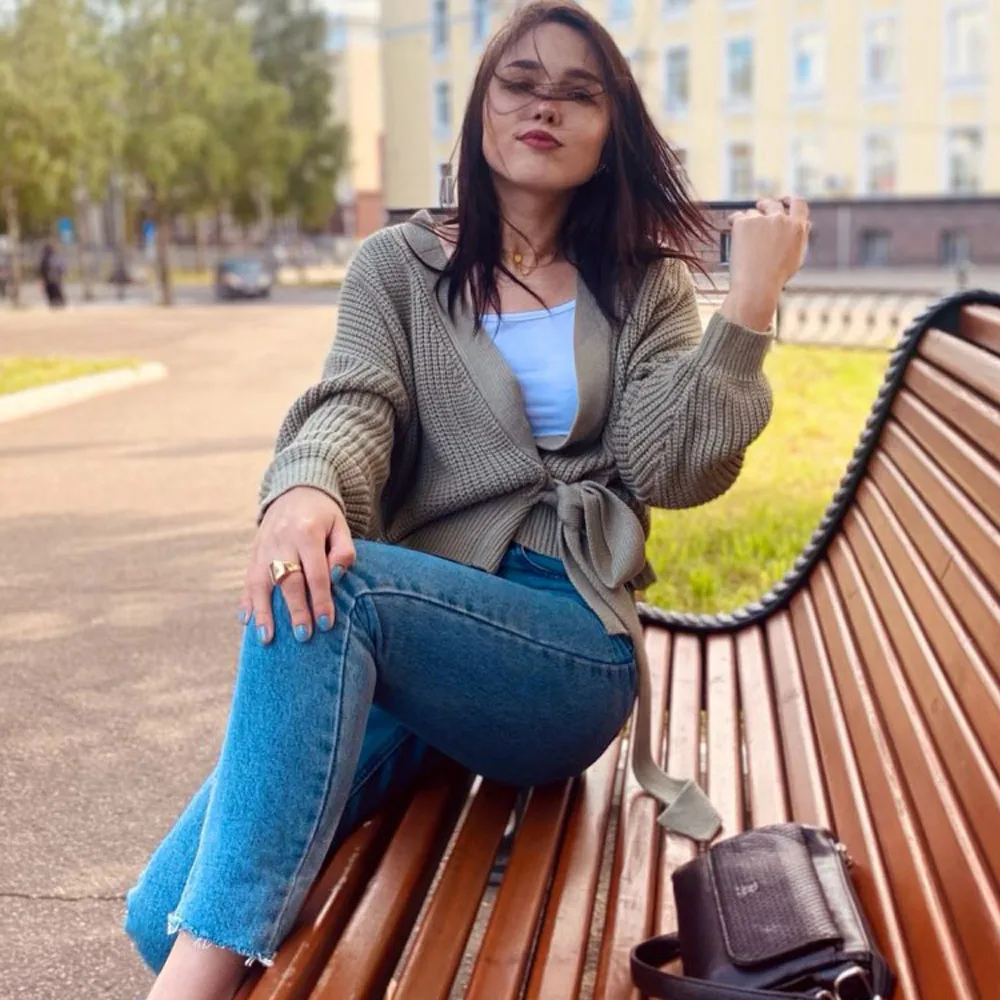 Женский зеленый свитер высшего качества женский зимний Кардиган с длинным