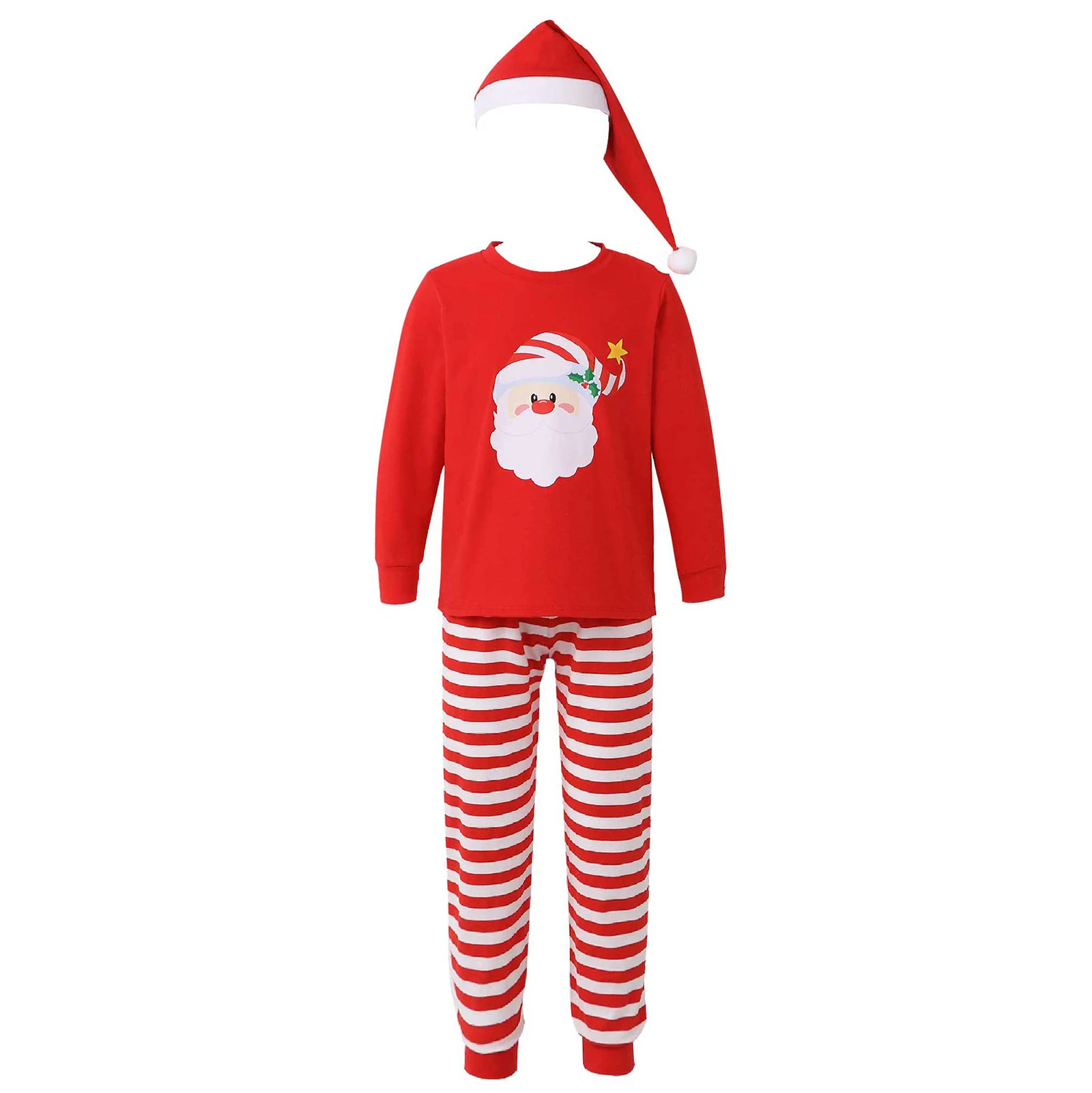 

Kids Boys Girls Christmas Pajamas Sets Children Nightwear Xmas Stripes Pijamas for 6-16Years Baby Cotton Sleepwear Pyjamas