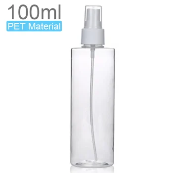 

1Pcs Small Transparent Empty Spray Bottles 100ML Plastic Mini Refillable Container Empty Travel Cosmetic Containers Water Bottle