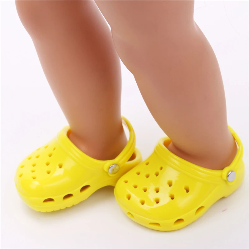 

1 Pair 7cm Doll Cave Cave sandals Shoes Fits 18 inch Doll 43CM Baby Born Shoes for American Girl Doll Accessories gift 158