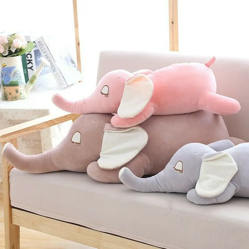 Plush Soft Down Cotton Elephant Doll Plush Toy Baby Sleep Pillow Girlfriend Gift Stuffed Animals